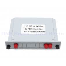 PLC-102-FC-SM FC1分2插卡式光纖分光盒 插片式1分8光分路器 分纖箱插卡式 PLC分光盒 FC2光分路器卡式一分二電信級光纖分光盒 
